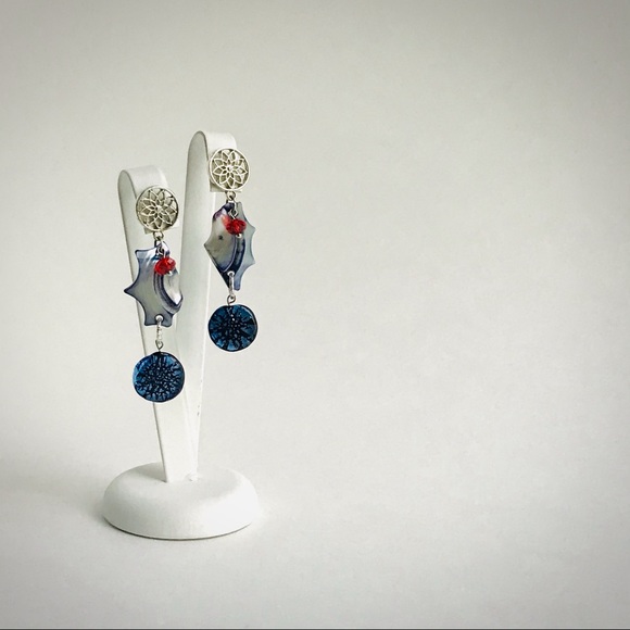 Earrings with a Mother of Pearl - Picture 6 of 17